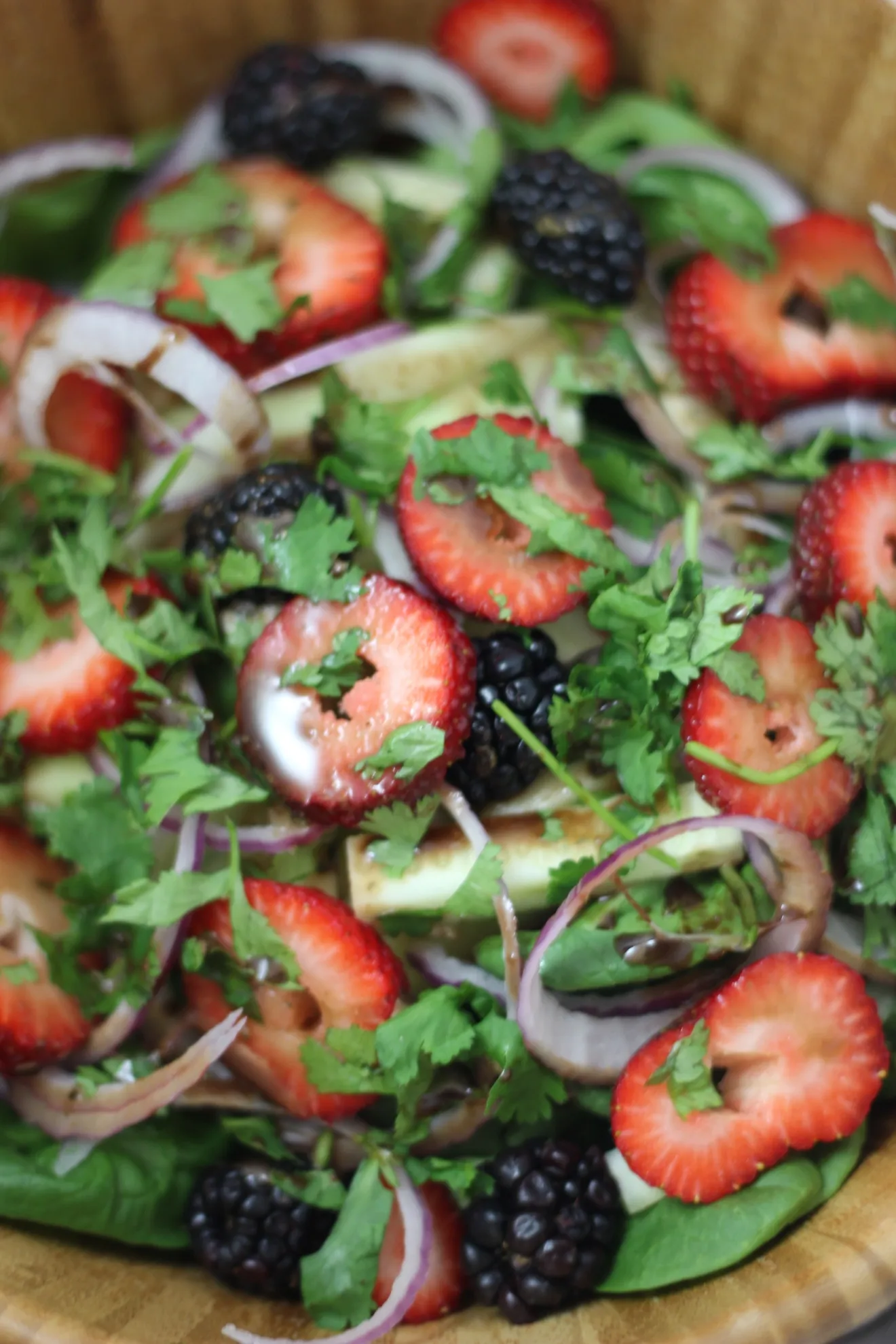 summer salad with balsamic lime dressing