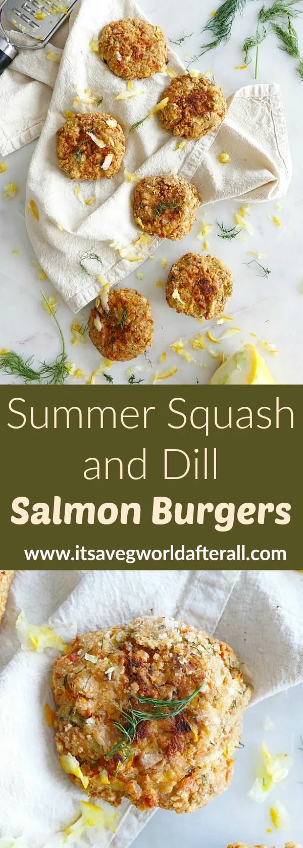 summer squash and dill salmon burgers