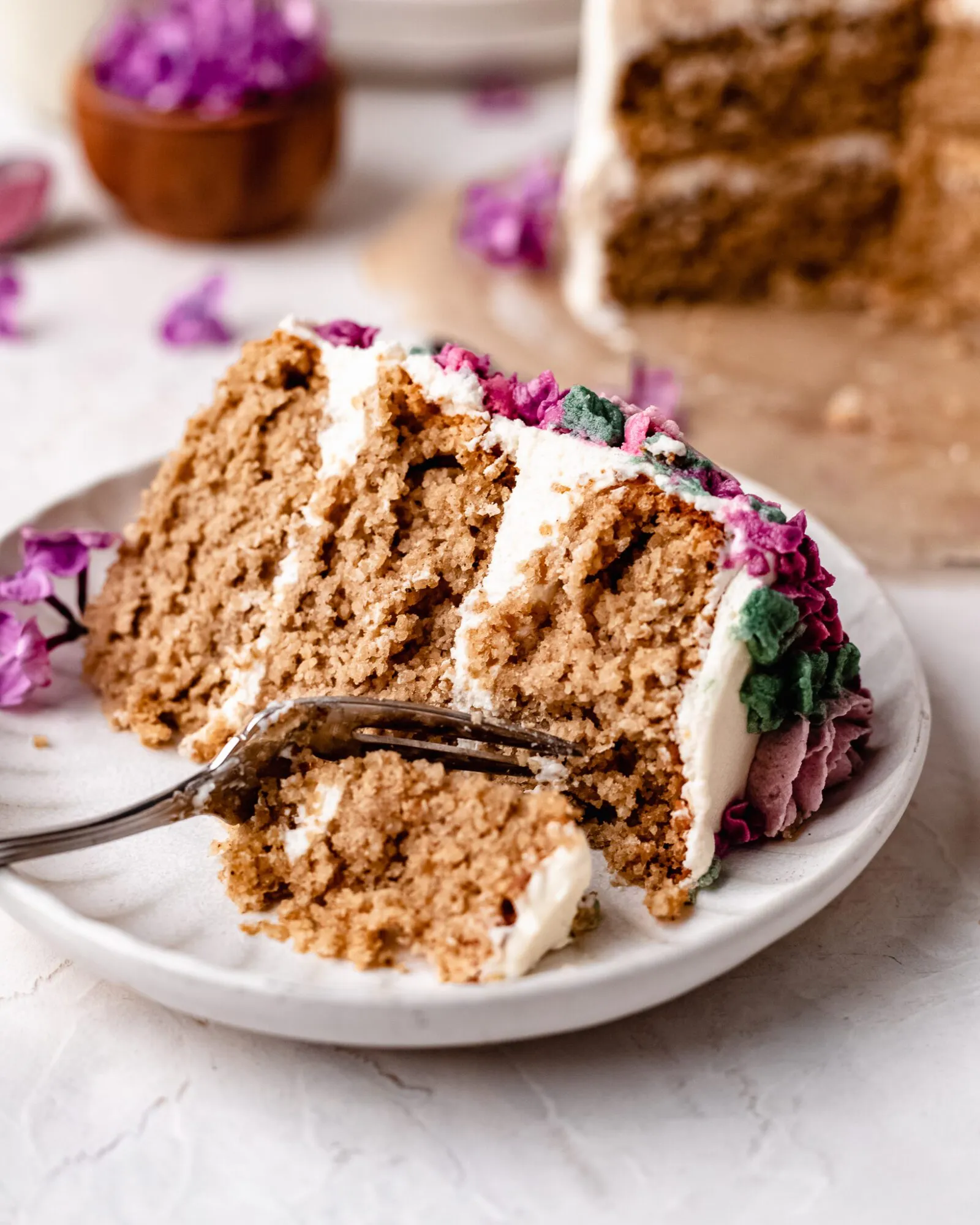 vanilla layer cake grain free vegan