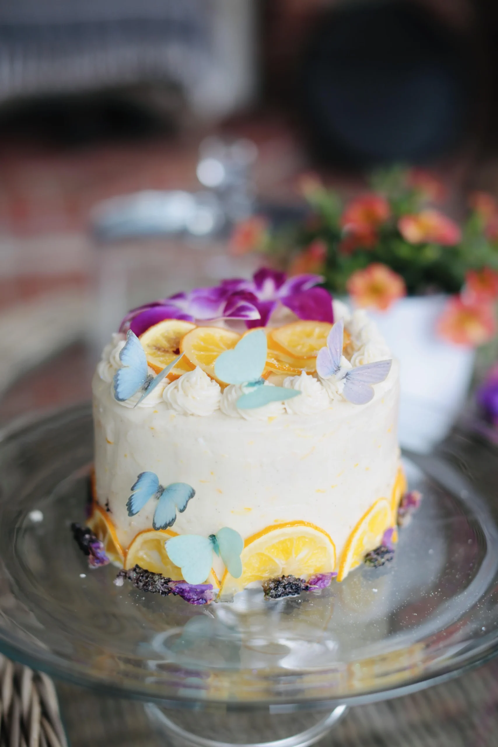 vegan lemon lavender cake