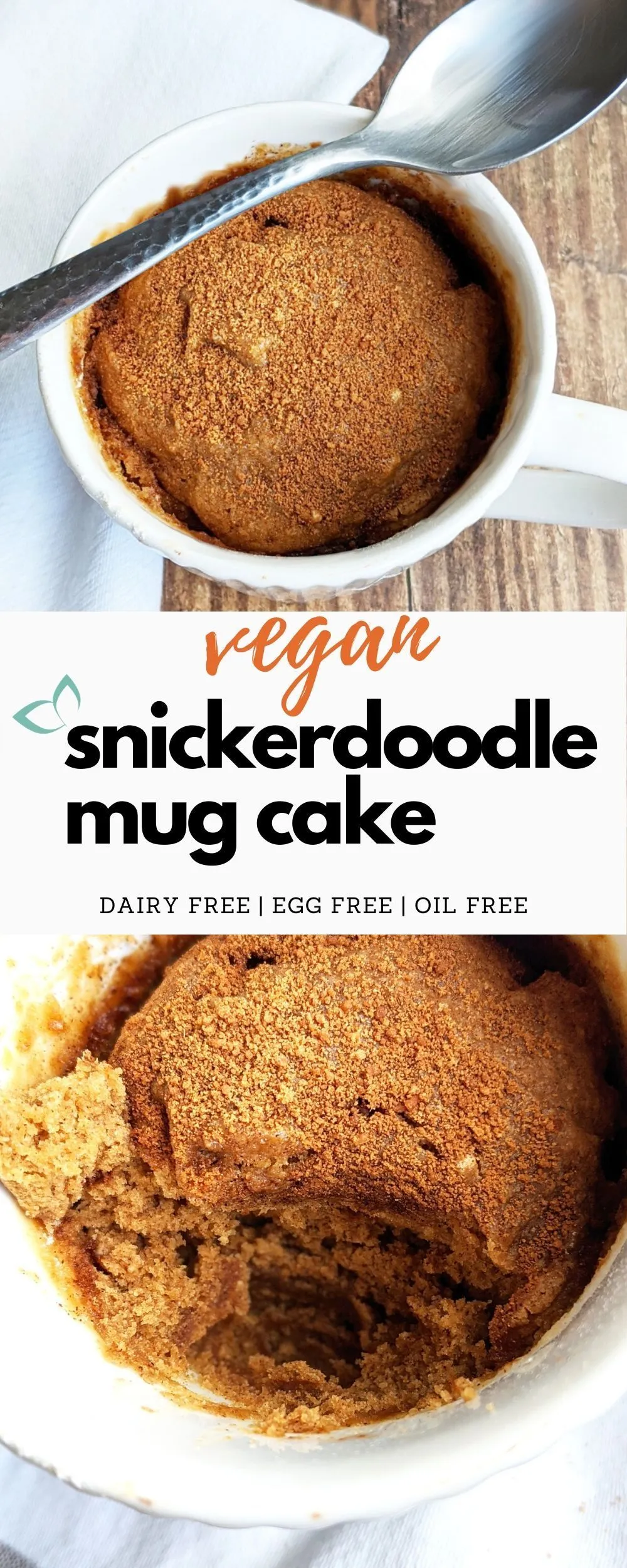 vegan mug cake snickerdoodle cake