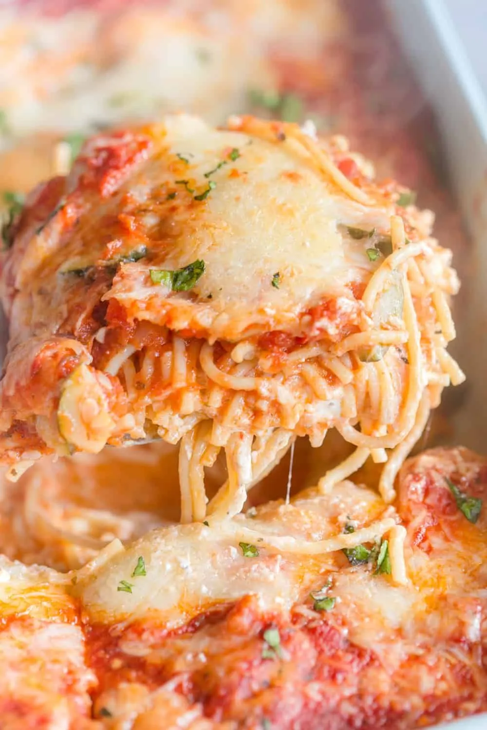 vegetarian million dollar baked spaghetti